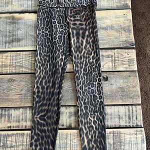 Yogalicious Lux Leopard Print Leggings - Black and Brown